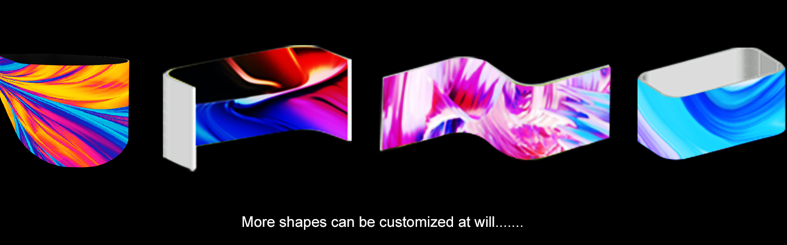 MPLED curved flexible led display wall screen