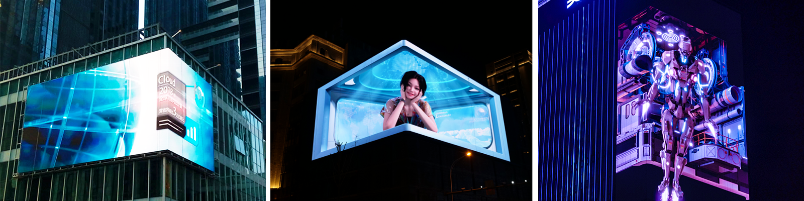 MPLED outdoor arc naked eye 3d led display wall Application 